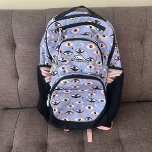 High Sierra Backpack - Eye Pattern Blue and Pink